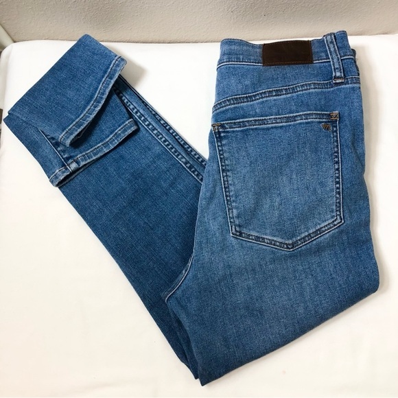 Madewell Stretchy 10" High-Rise Skinny Crop Jeans in Welling Wash 27 - Picture 16 of 16